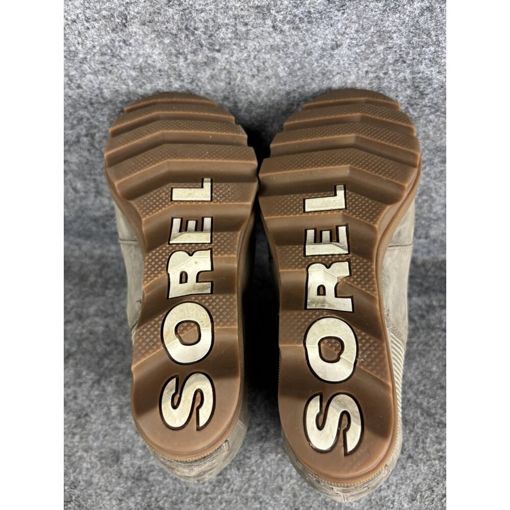 Sorel Boots Womens Size 8.5 Brown Leather Chelsea Wedge Lug Sole NL3754-297 - Picture 9 of 9